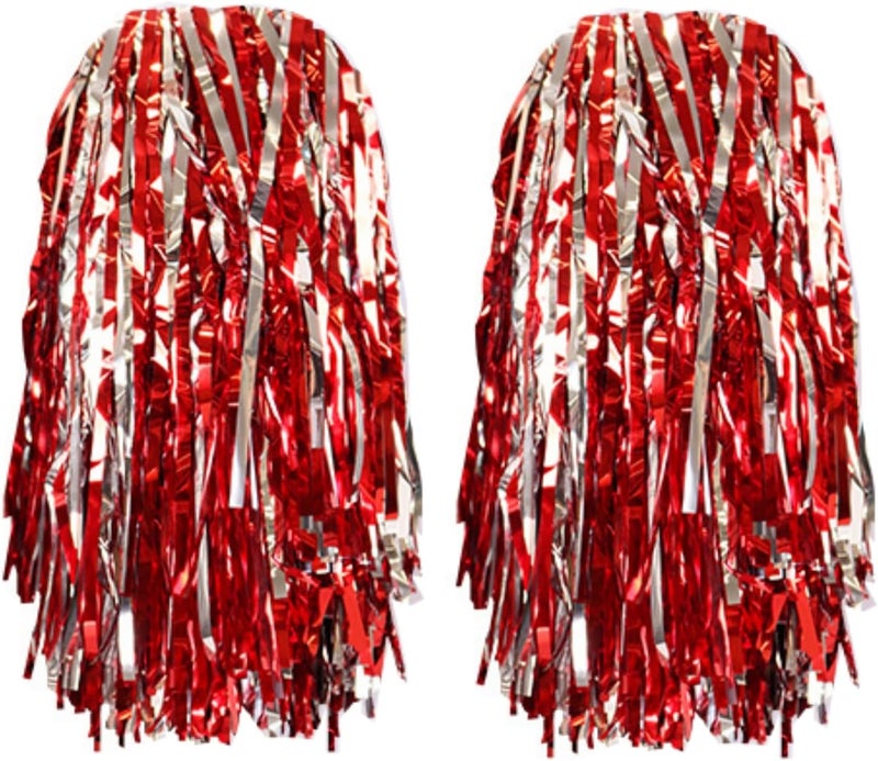 AUMIDO 2Pcs Cheerleading Pom Poms - Pompoms Cheer for Boy Girl School Sports Dance Games Team Spirit Cheer - Image 1